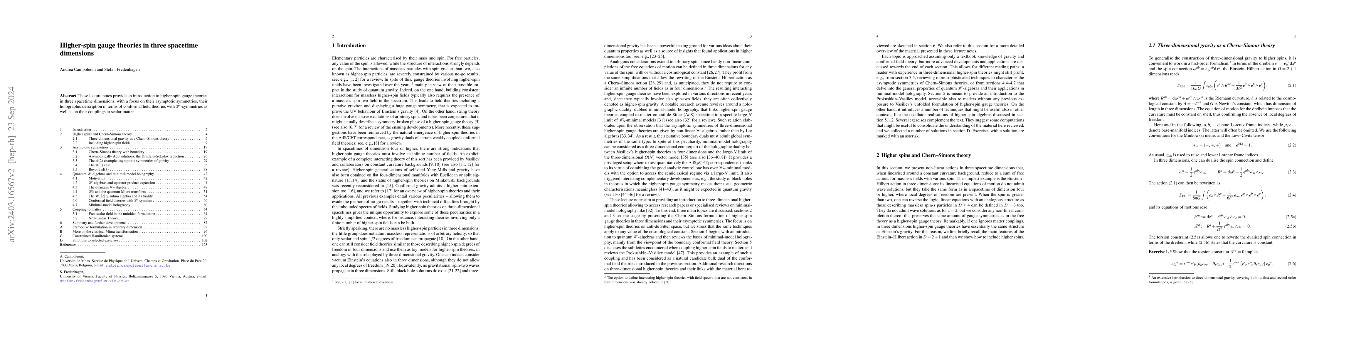 Thumbnail for Higher-spin gauge theories in three spacetime dimensions