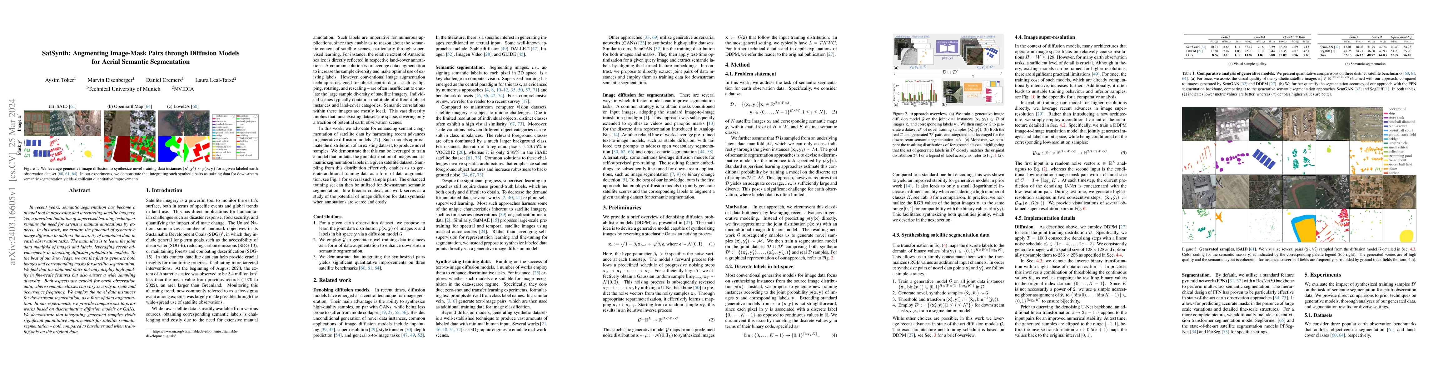 Thumbnail for SatSynth: Augmenting Image-Mask Pairs through Diffusion Models for
  Aerial Semantic Segmentation