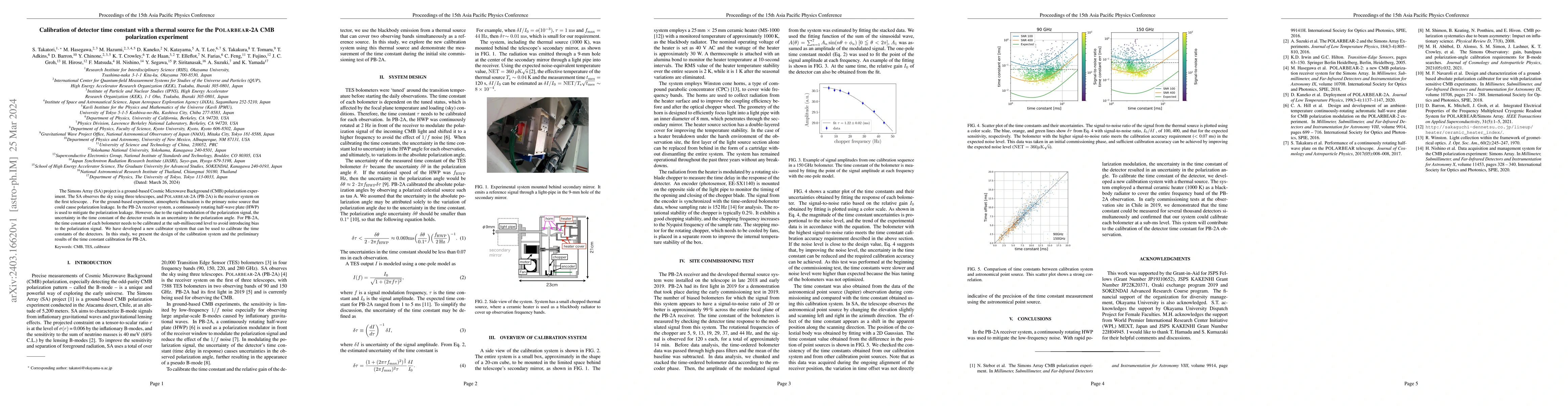 Thumbnail for Calibration of detector time constant with a thermal source for the
  POLARBEAR-2A CMB polarization experiment