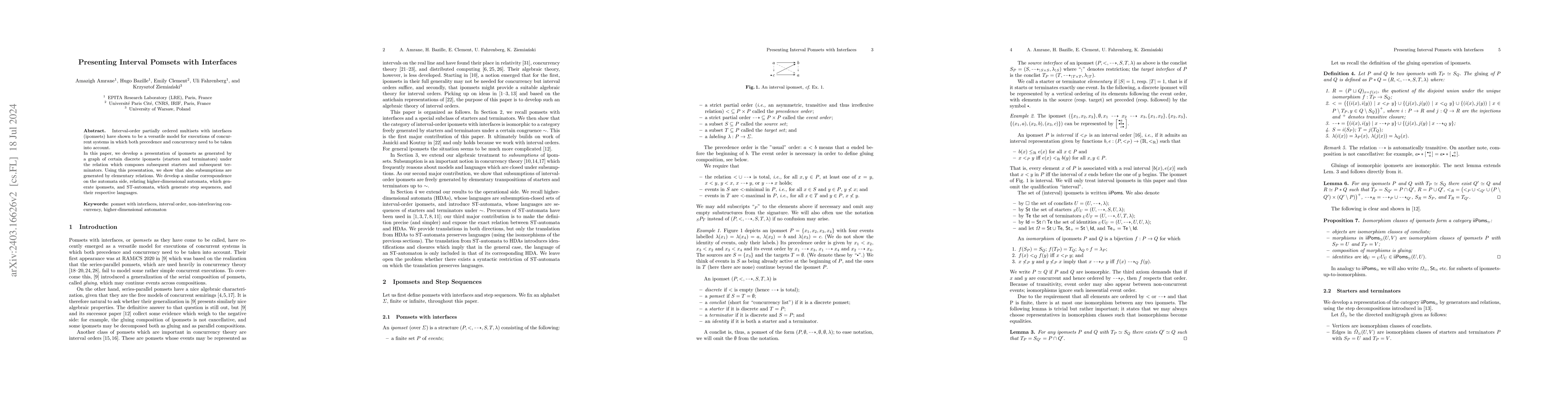 Thumbnail for Presenting Interval Pomsets with Interfaces