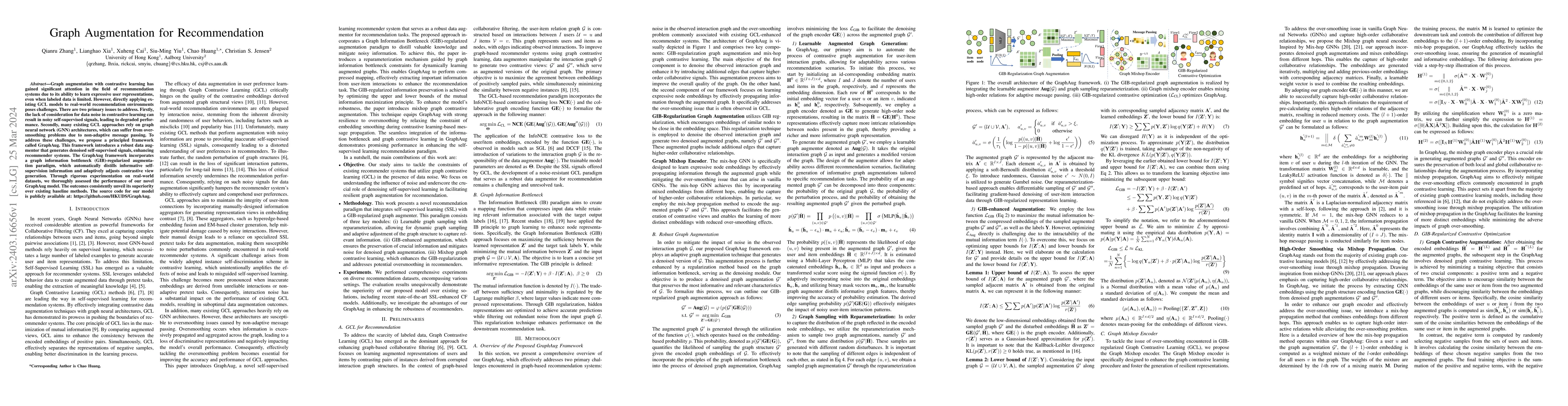 Thumbnail for Graph Augmentation for Recommendation
