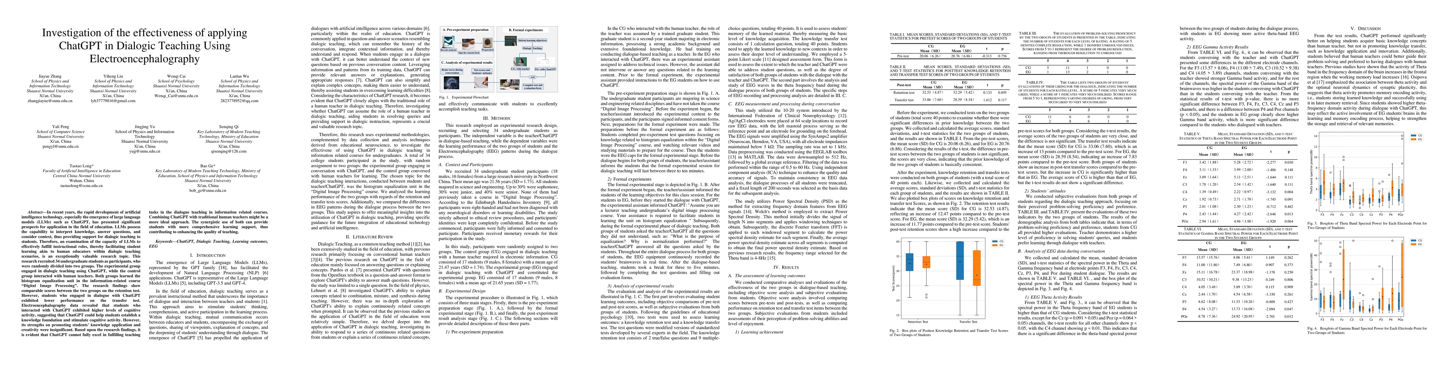 Thumbnail for Investigation of the effectiveness of applying ChatGPT in Dialogic
  Teaching Using Electroencephalography