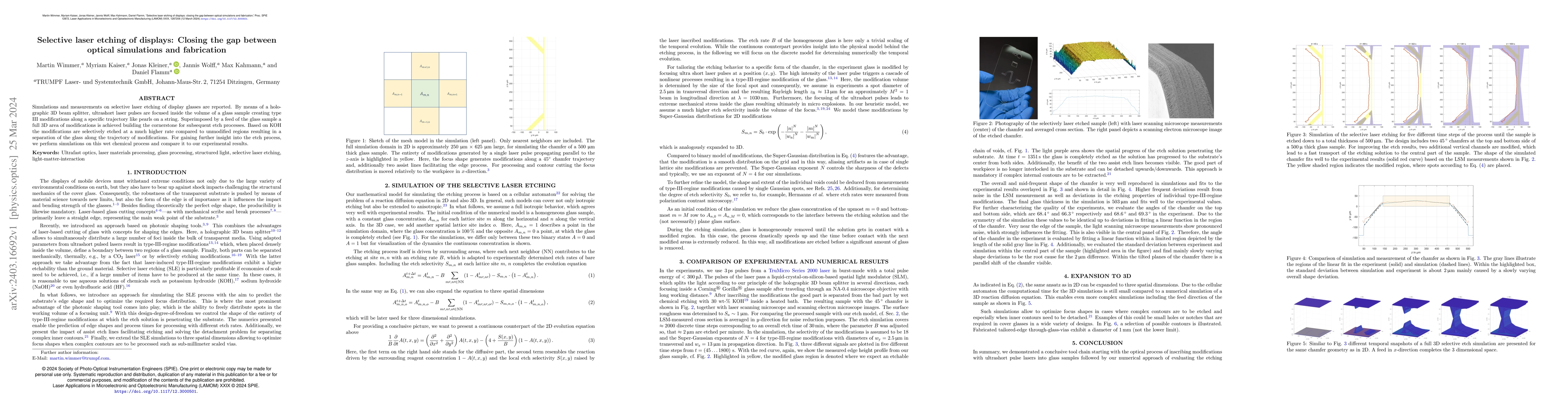 Thumbnail for Selective laser etching of displays: Closing the gap between optical
  simulations and fabrication