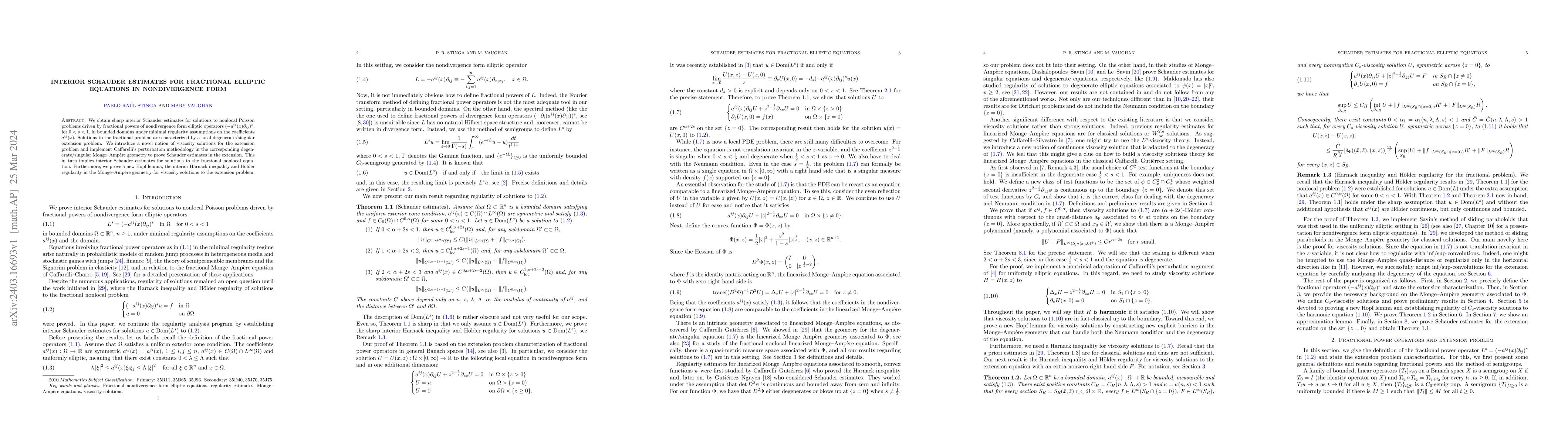 Thumbnail for Interior Schauder estimates for fractional elliptic equations in
  nondivergence form
