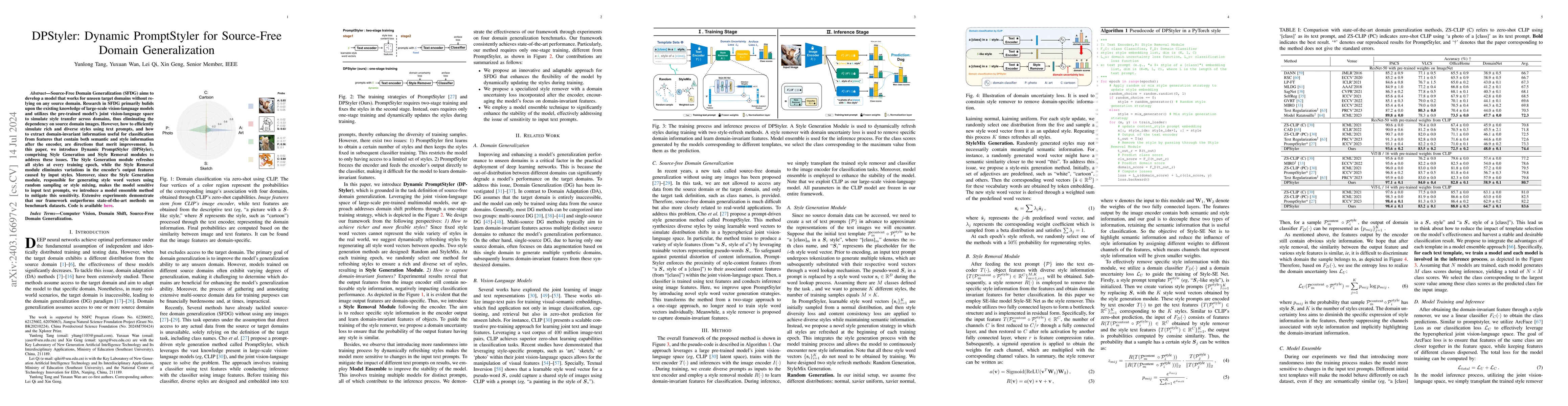 Thumbnail for DPStyler: Dynamic PromptStyler for Source-Free Domain Generalization