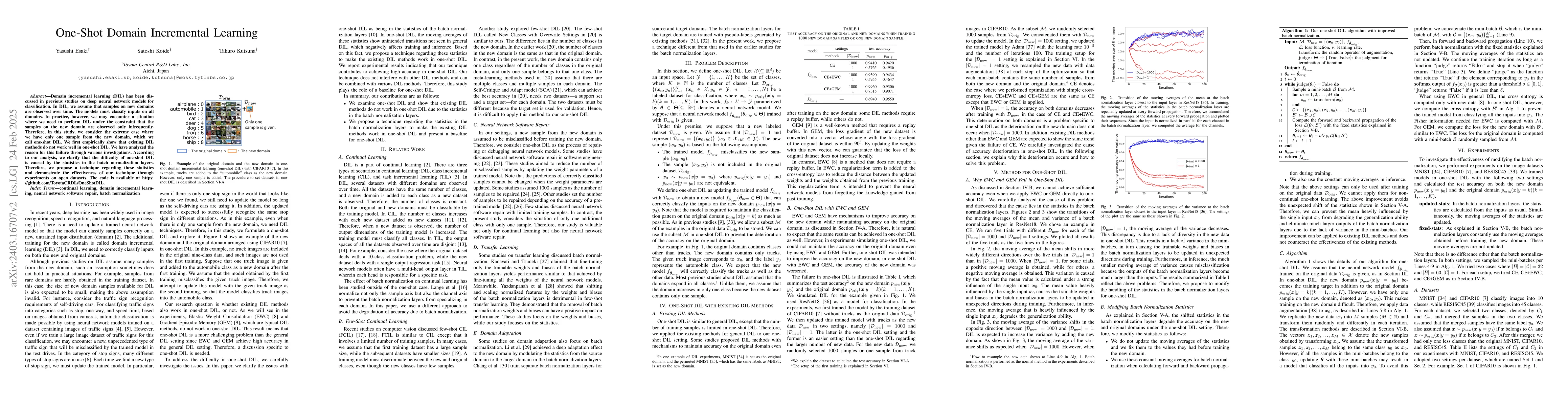 Thumbnail for One-Shot Domain Incremental Learning