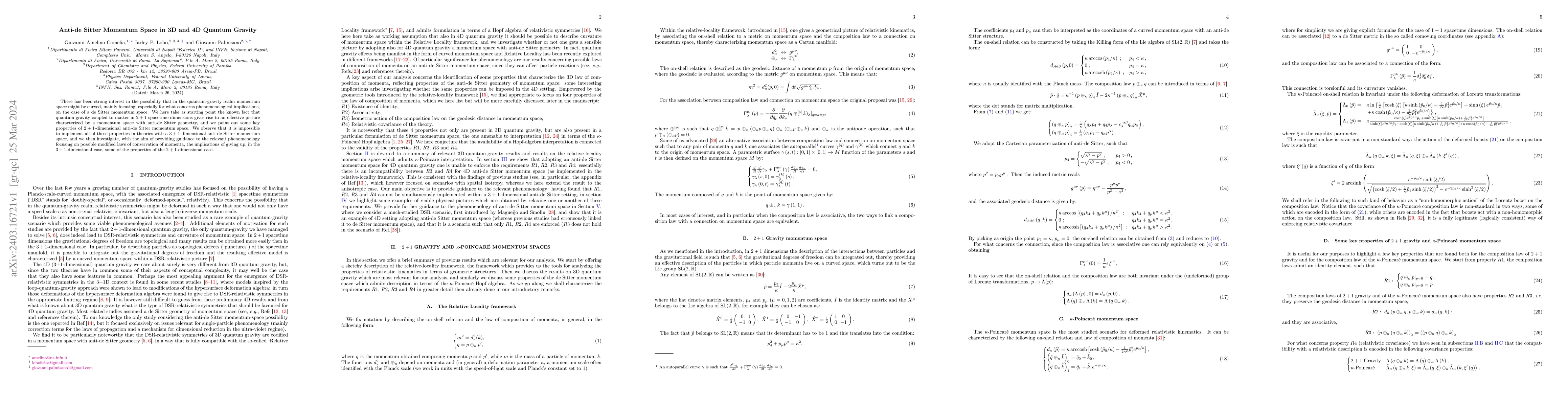 Thumbnail for Anti-de Sitter Momentum Space in 3D and 4D Quantum Gravity