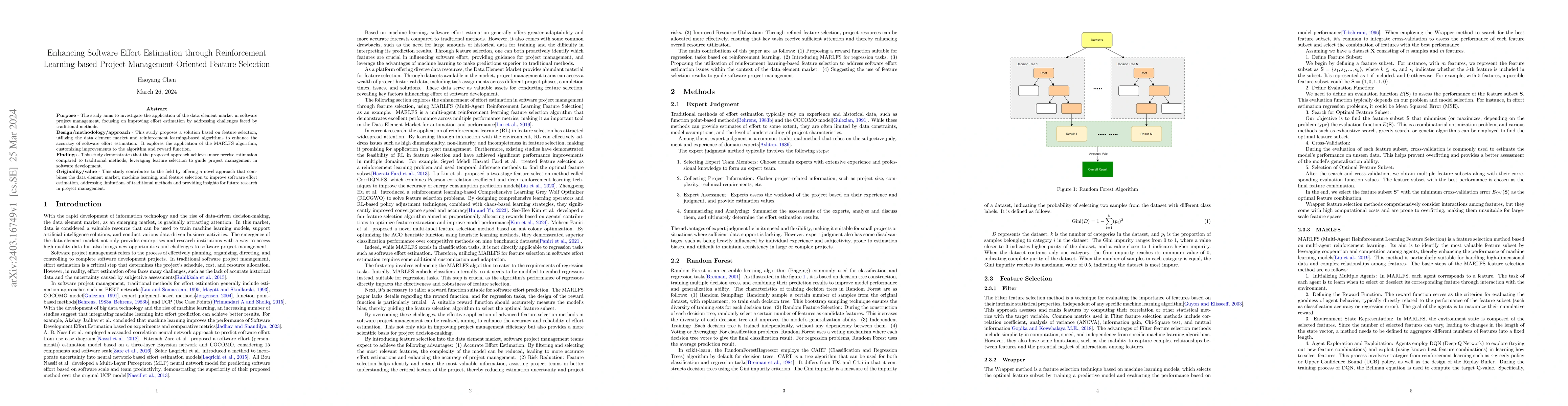 Thumbnail for Enhancing Software Effort Estimation through Reinforcement
  Learning-based Project Management-Oriented Feature Selection