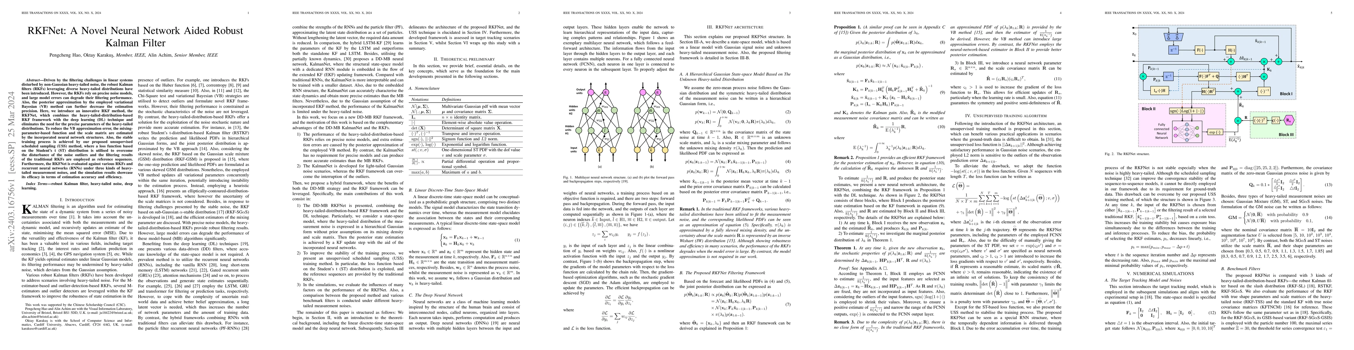 Thumbnail for RKFNet: A Novel Neural Network Aided Robust Kalman Filter