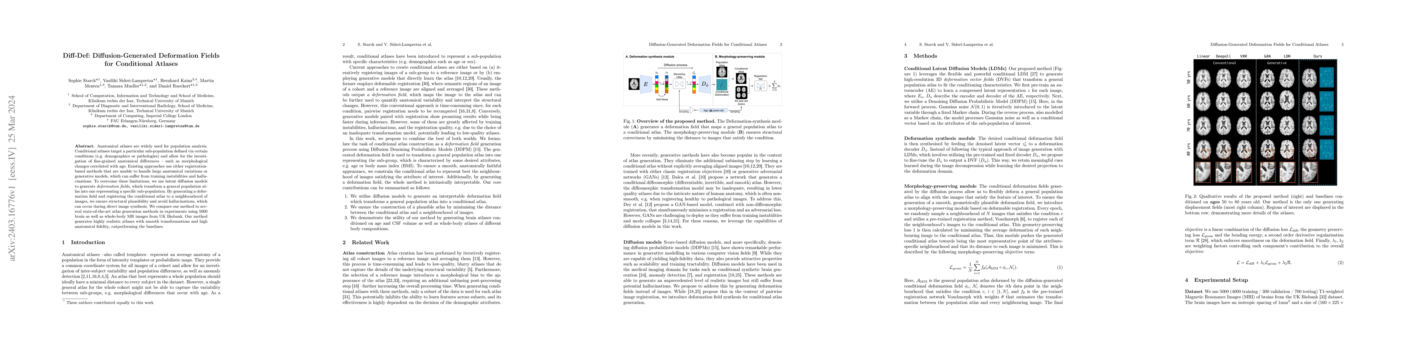 Thumbnail for Diff-Def: Diffusion-Generated Deformation Fields for Conditional Atlases