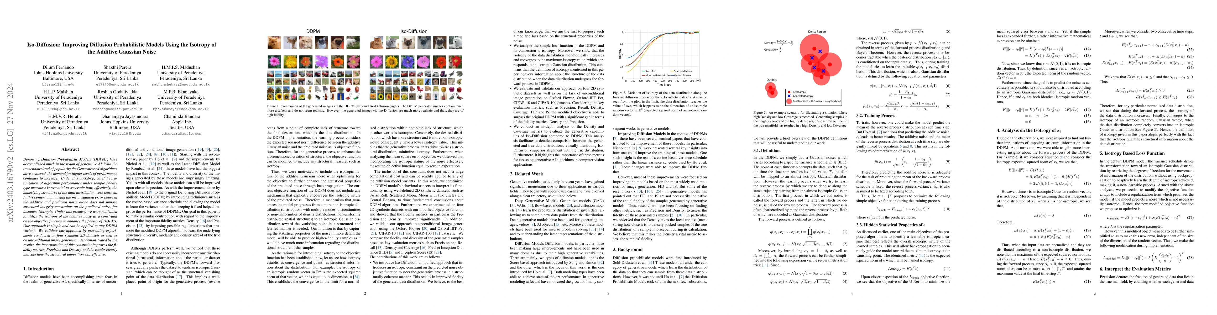 Thumbnail for Iso-Diffusion: Improving Diffusion Probabilistic Models Using the
  Isotropy of the Additive Gaussian Noise