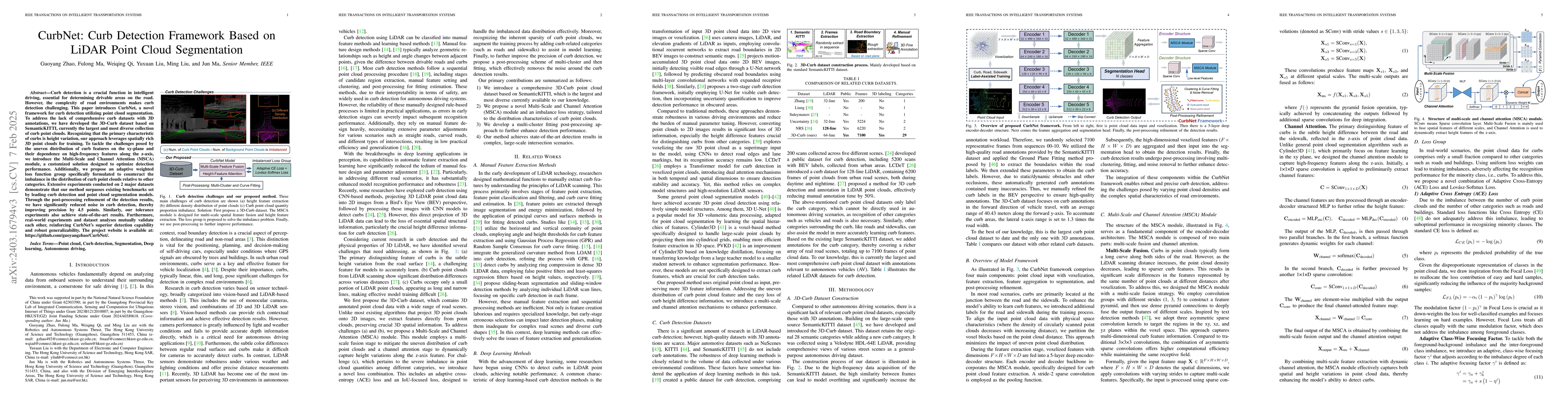 Thumbnail for CurbNet: Curb Detection Framework Based on LiDAR Point Cloud
  Segmentation