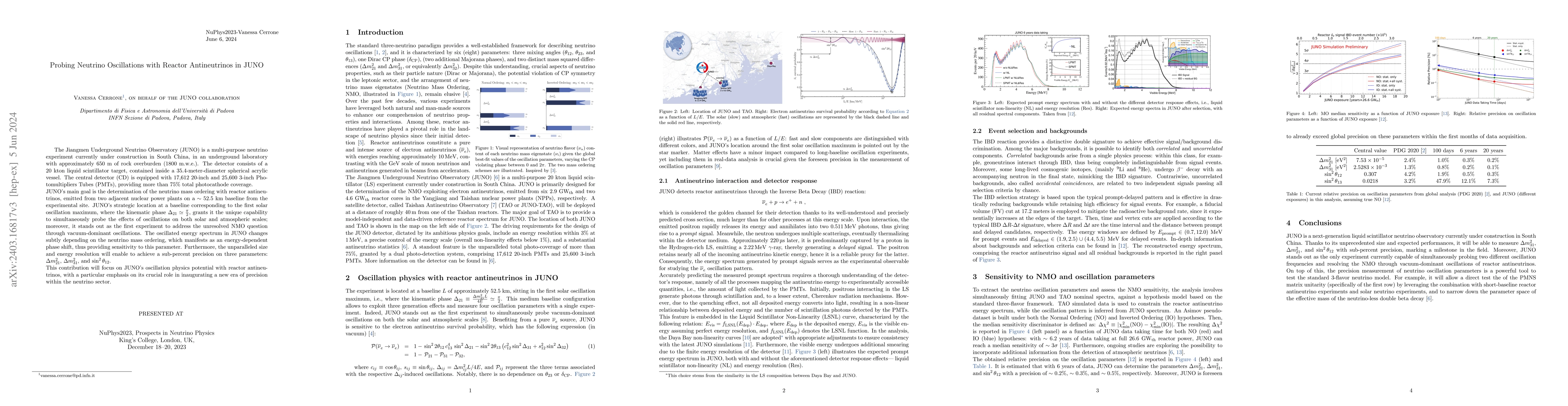 Thumbnail for Probing Neutrino Oscillations with Reactor Antineutrinos in JUNO