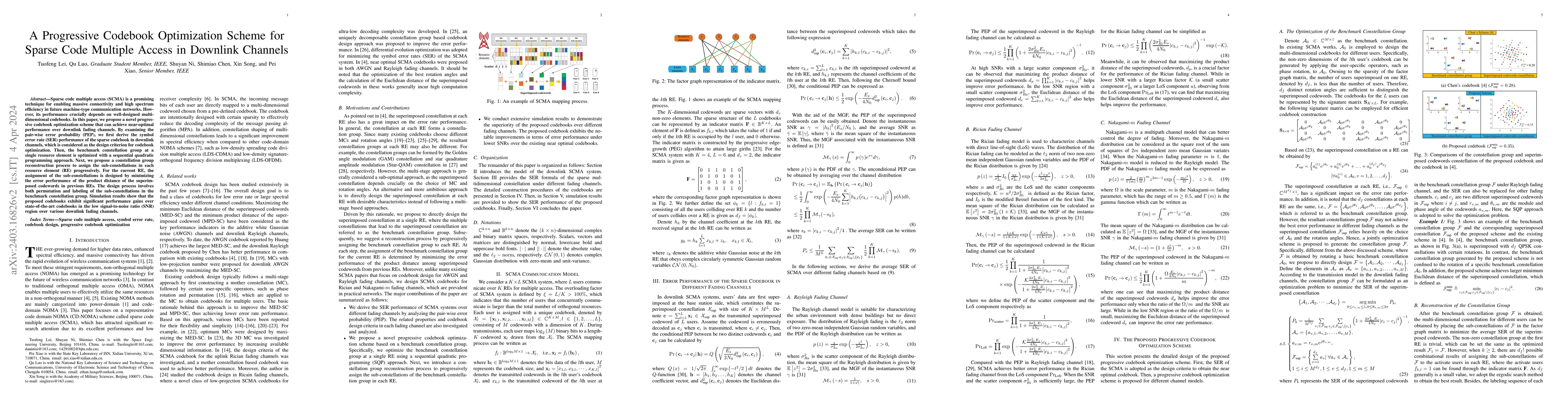 Thumbnail for A Progressive Codebook Optimization Scheme for Sparse Code Multiple
  Access in Downlink Channels