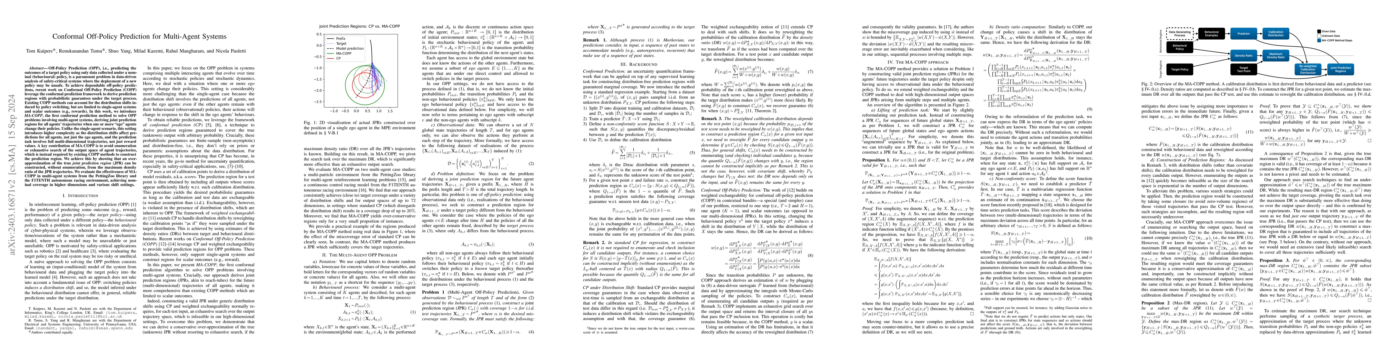 Thumbnail for Conformal Off-Policy Prediction for Multi-Agent Systems