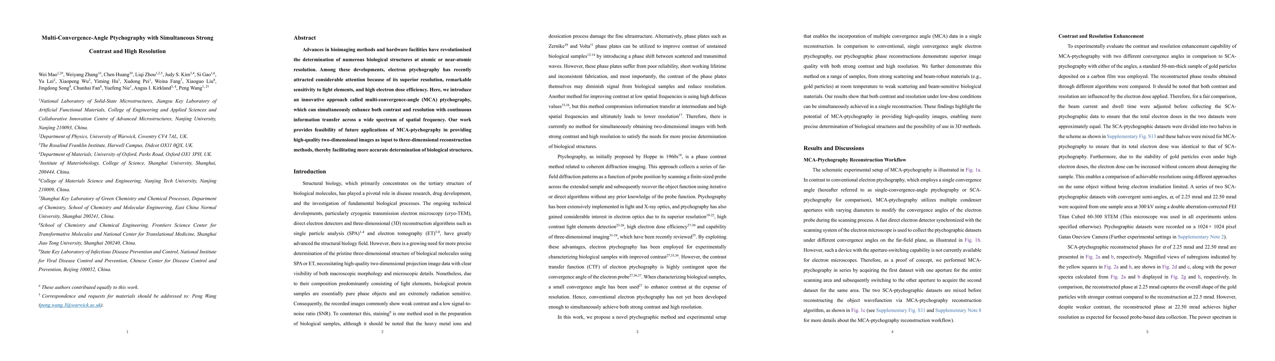 Thumbnail for Multi-Convergence-Angle Ptychography with Simultaneous Strong Contrast
  and High Resolution