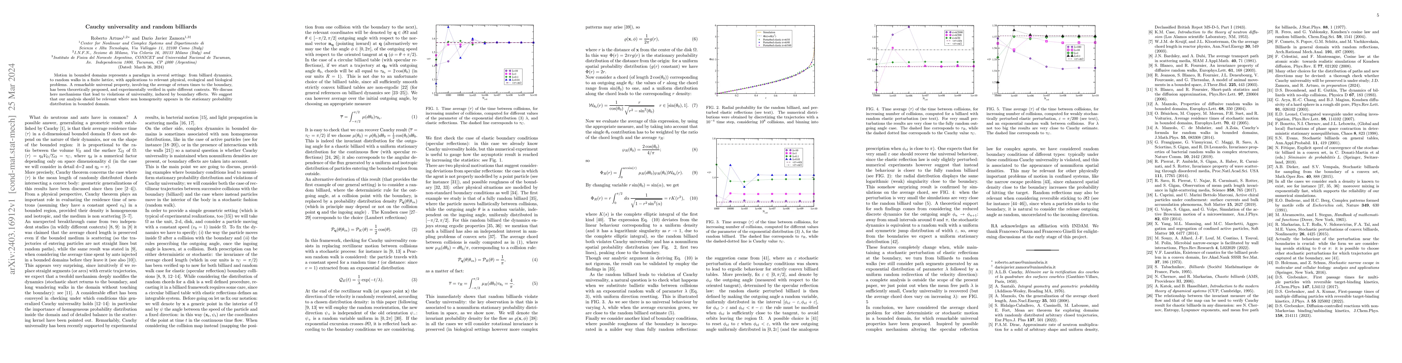 Thumbnail for Cauchy universality and random billiards