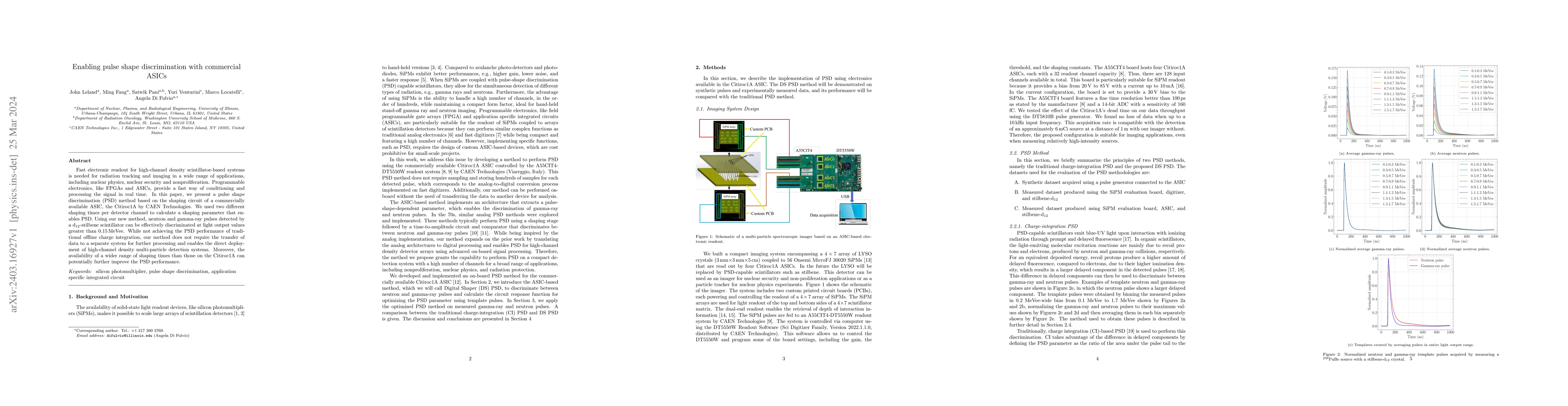 Thumbnail for Enabling pulse shape discrimination with commercial ASICs