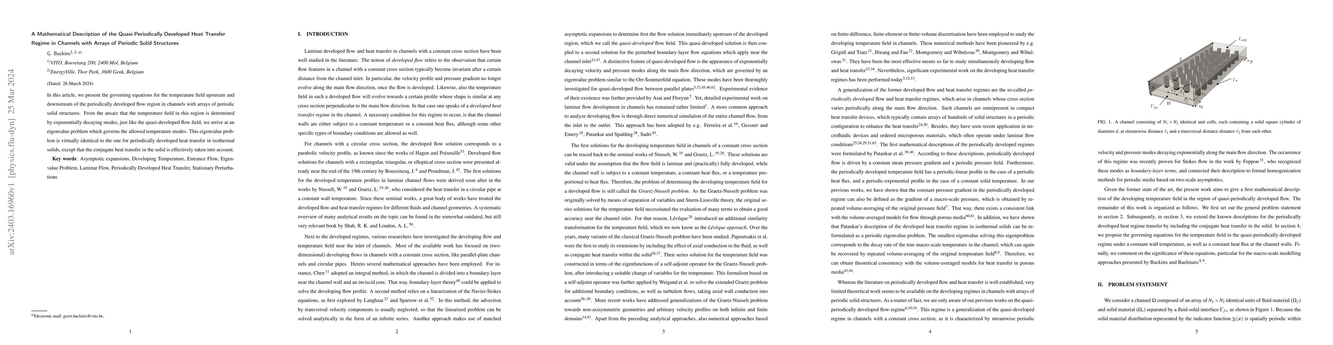 Thumbnail for A Mathematical Description of the Quasi-Periodically Developed Heat
  Transfer Regime in Channels with Arrays of Periodic Solid Structures