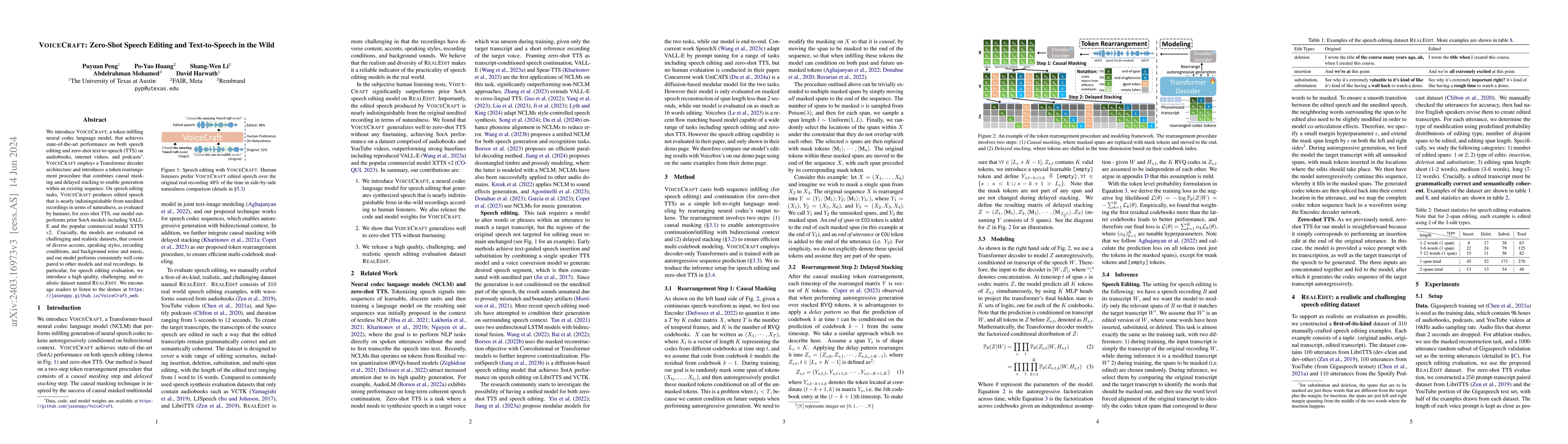 Thumbnail for VoiceCraft: Zero-Shot Speech Editing and Text-to-Speech in the Wild