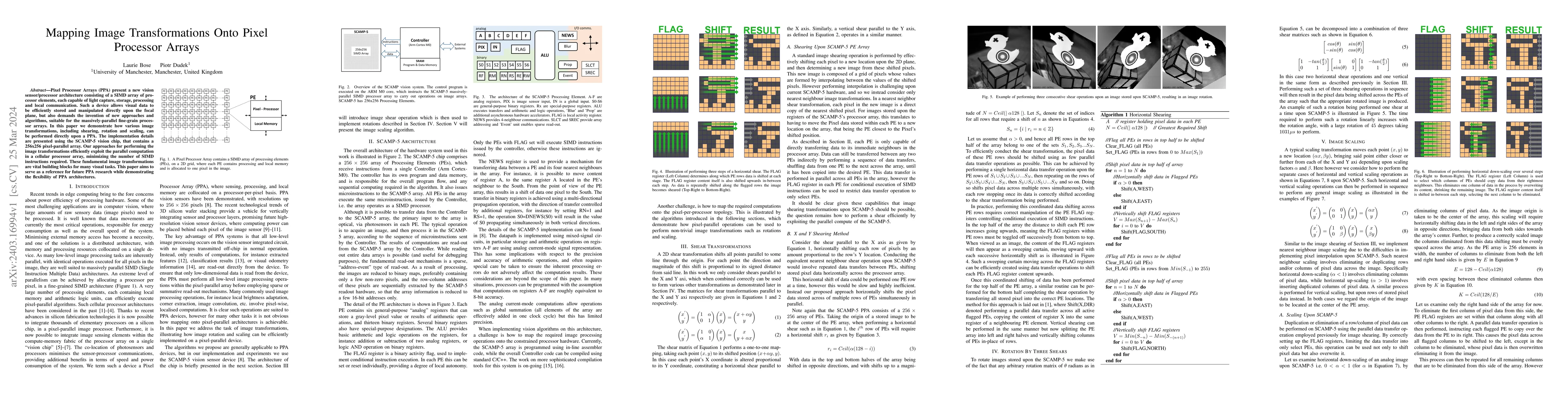 Thumbnail for Mapping Image Transformations Onto Pixel Processor Arrays