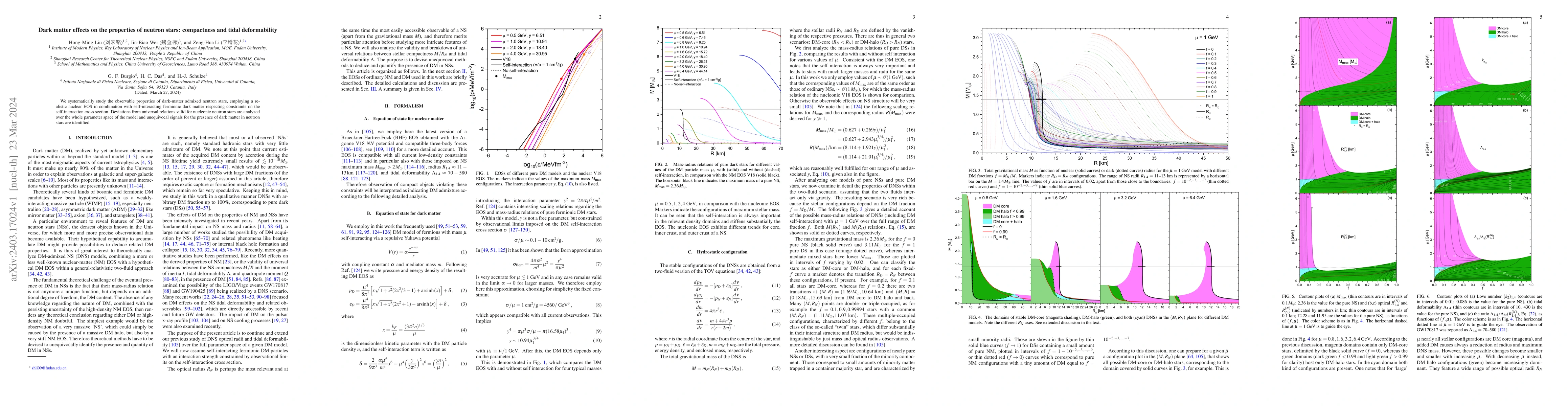 Thumbnail for Dark matter effects on the properties of neutron stars: compactness and
  tidal deformability