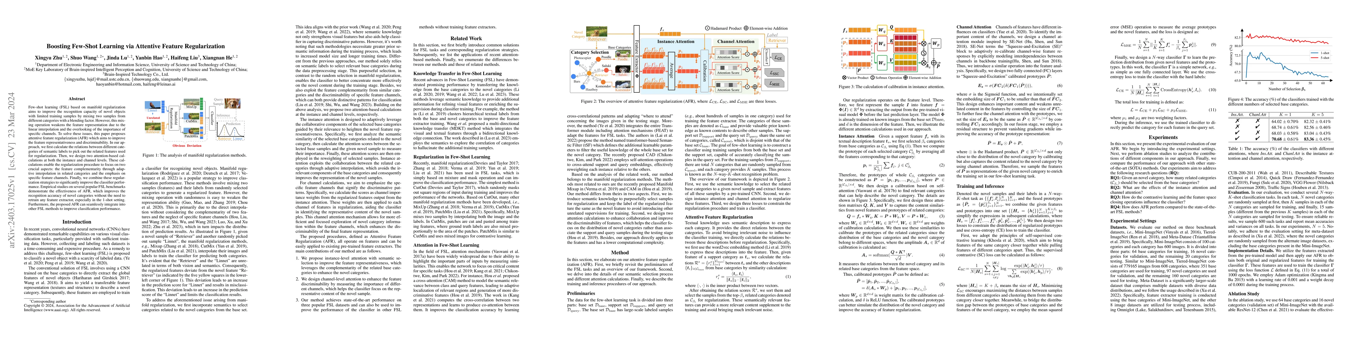 Thumbnail for Boosting Few-Shot Learning via Attentive Feature Regularization
