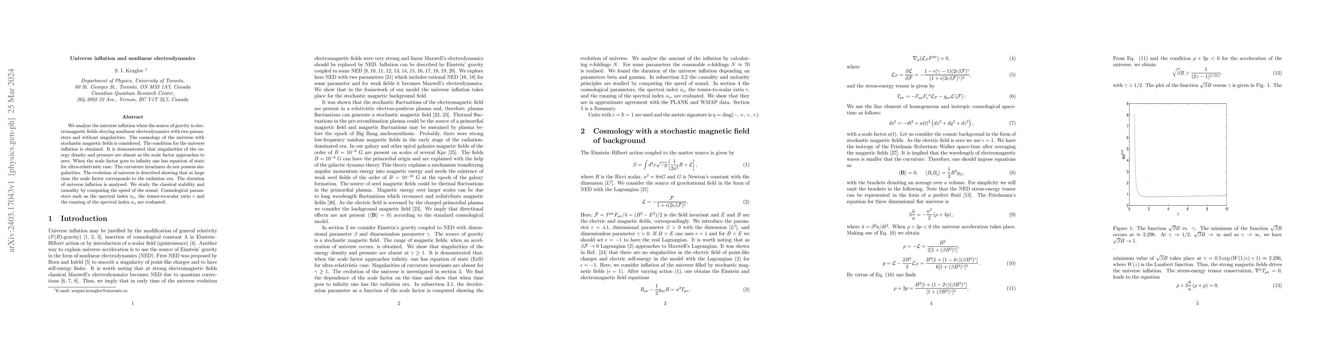 Thumbnail for Universe inflation and nonlinear electrodynamics