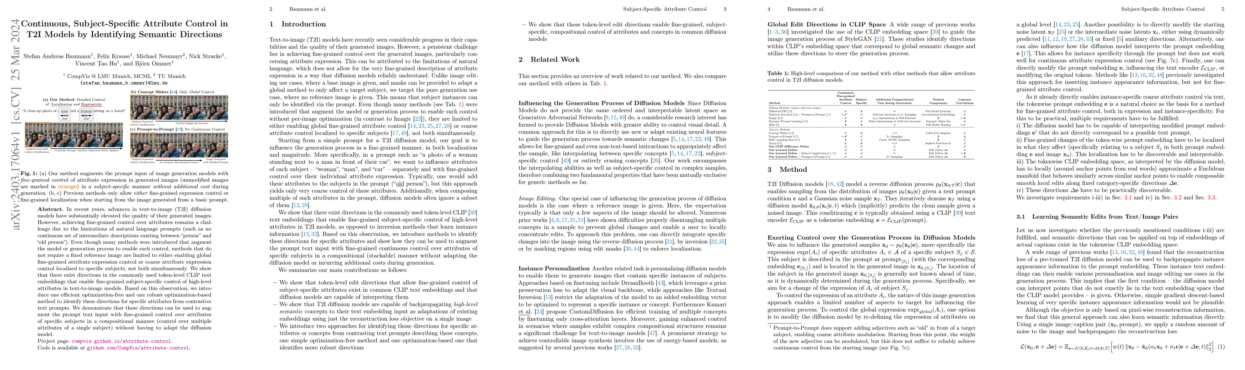 Thumbnail for Continuous, Subject-Specific Attribute Control in T2I Models by
  Identifying Semantic Directions