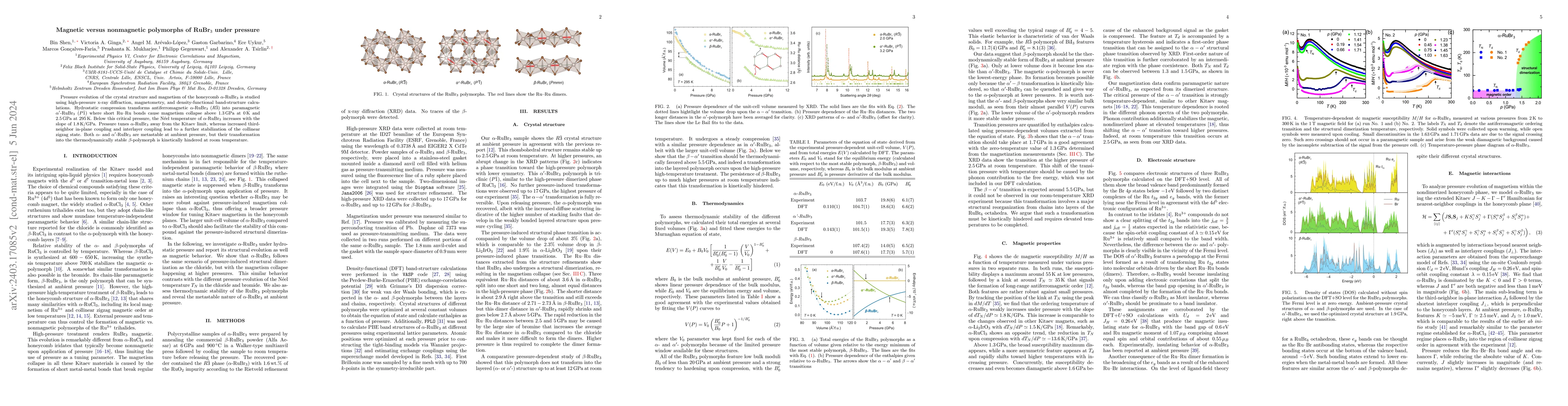 Thumbnail for Magnetic versus nonmagnetic polymorphs of RuBr$_3$ under pressure