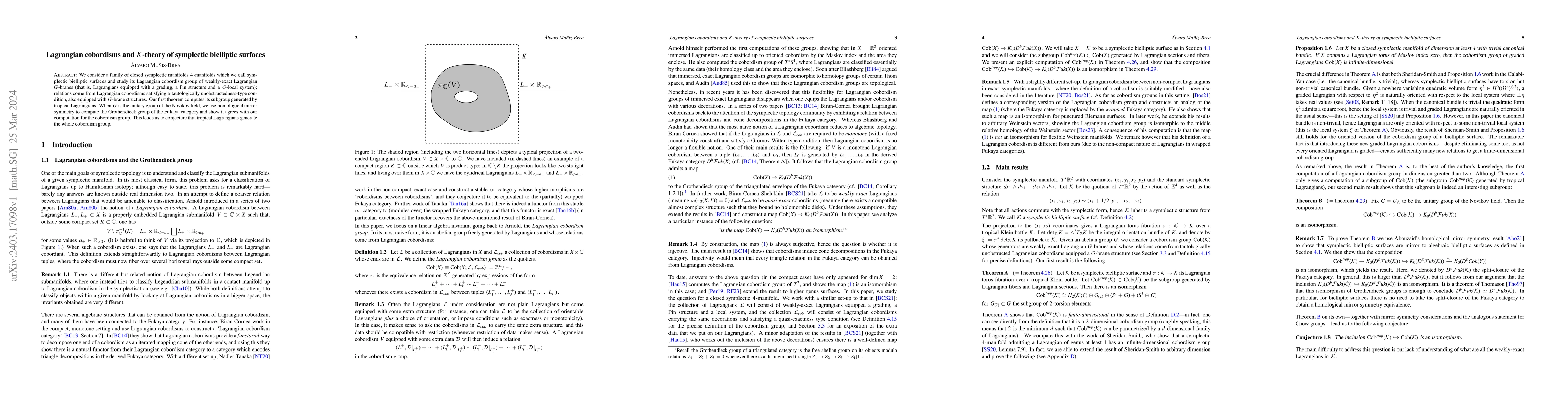 Thumbnail for Lagrangian cobordisms and K-theory of symplectic bielliptic surfaces