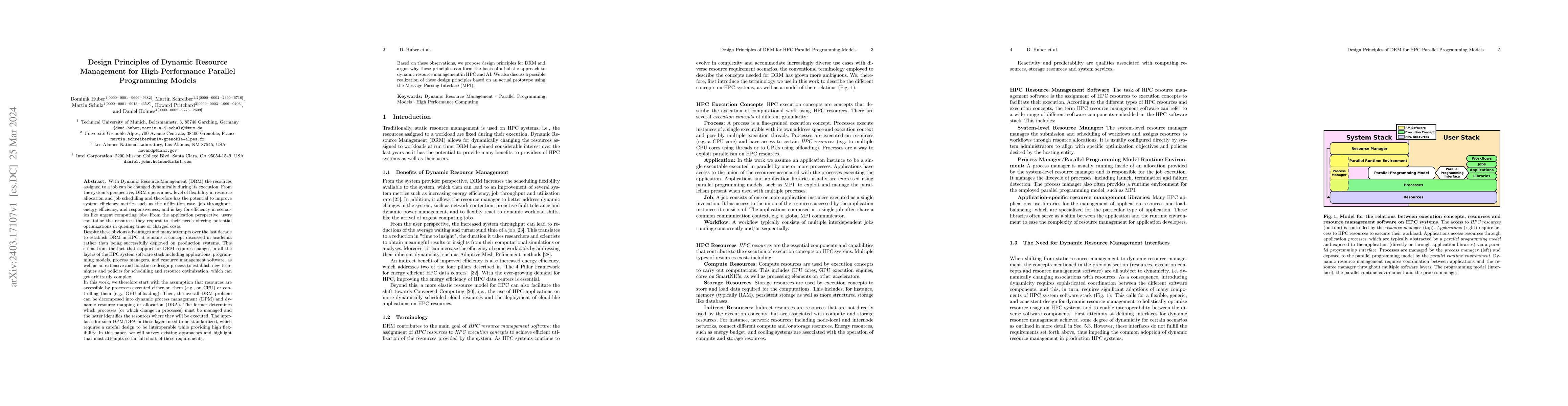Thumbnail for Design Principles of Dynamic Resource Management for High-Performance
  Parallel Programming Models