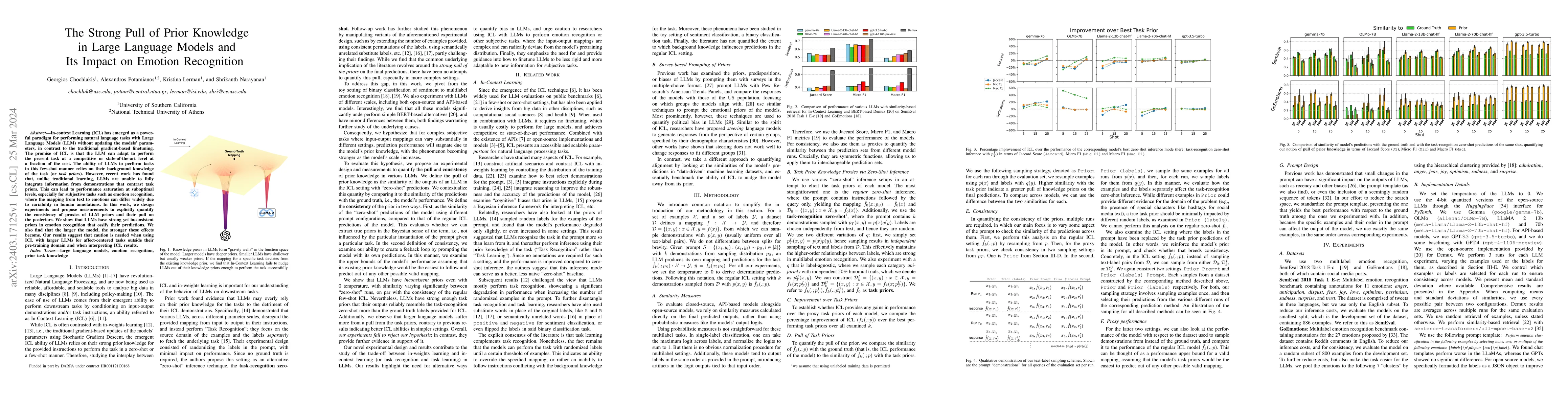 Thumbnail for The Strong Pull of Prior Knowledge in Large Language Models and Its
  Impact on Emotion Recognition
