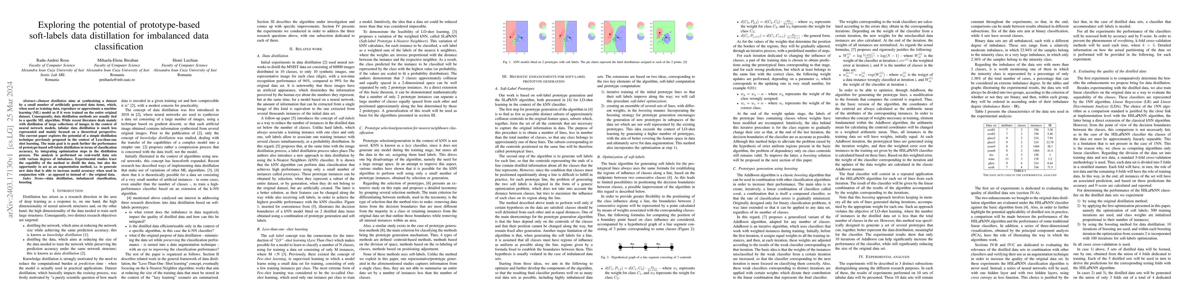 Thumbnail for Exploring the potential of prototype-based soft-labels data distillation
  for imbalanced data classification