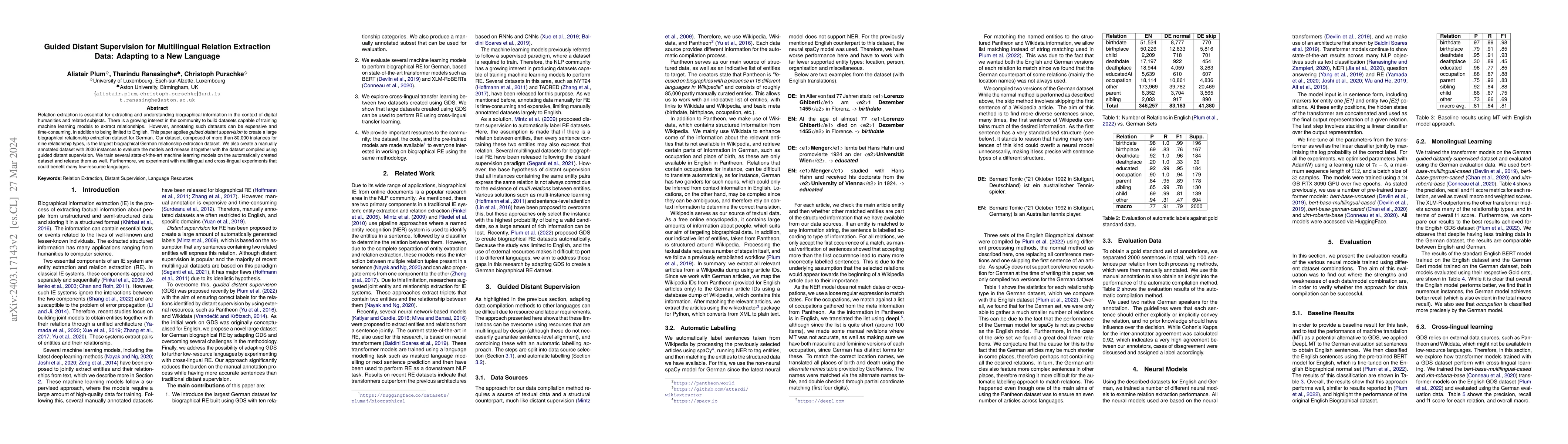 Thumbnail for Guided Distant Supervision for Multilingual Relation Extraction Data:
  Adapting to a New Language
