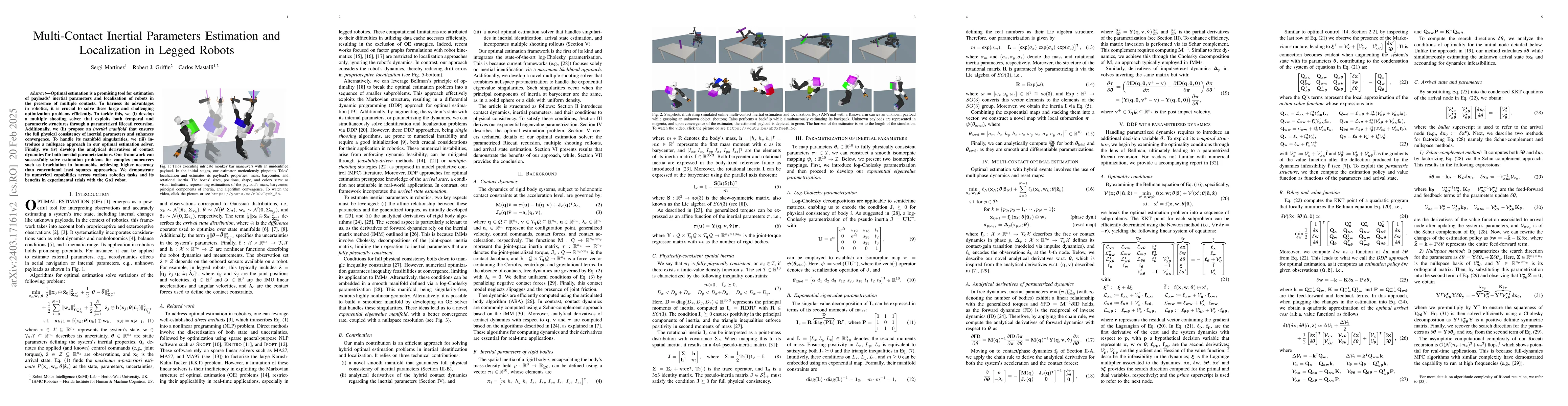 Thumbnail for Multi-Contact Inertial Estimation and Localization in Legged Robots