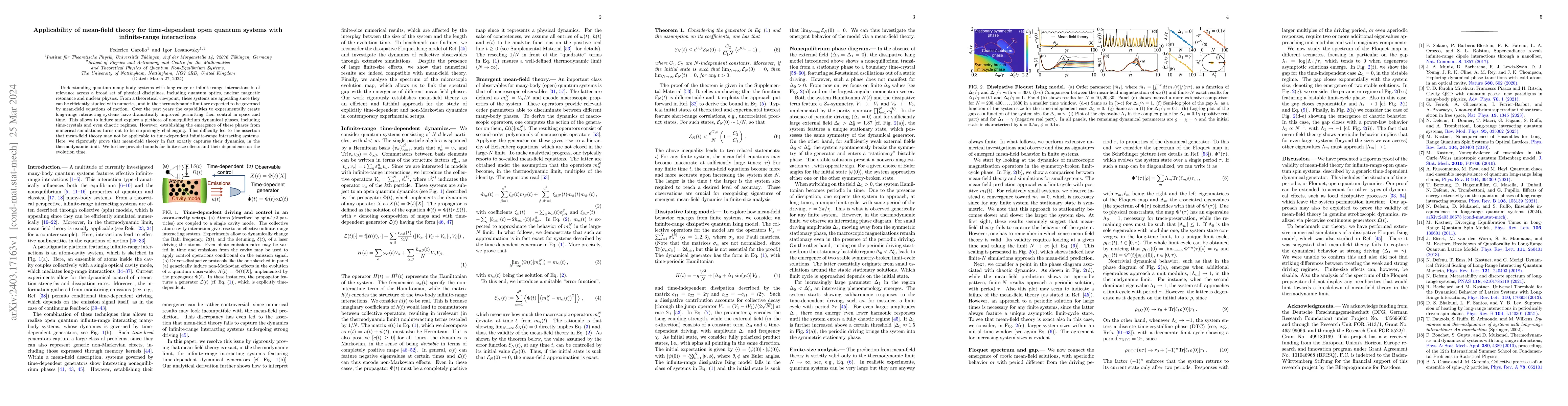 Thumbnail for Applicability of mean-field theory for time-dependent open quantum
  systems with infinite-range interactions