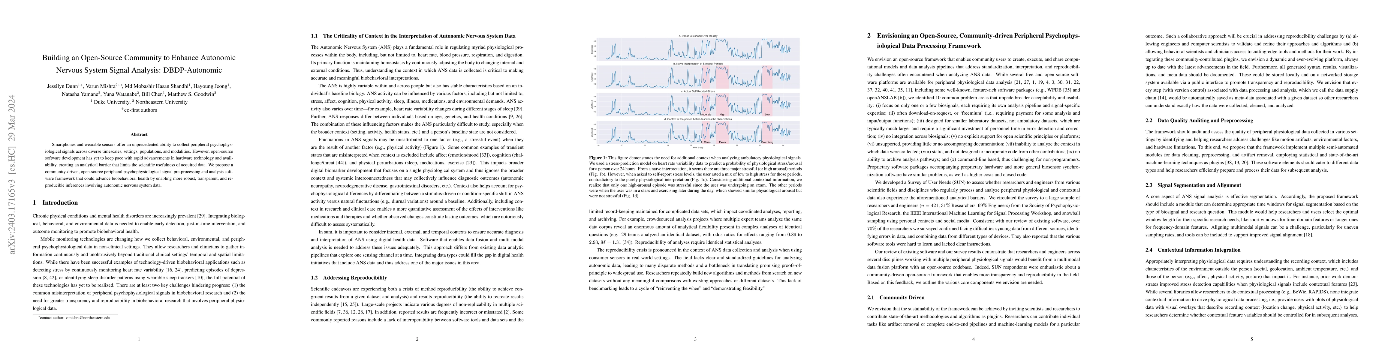Thumbnail for Building an Open-Source Community to Enhance Autonomic Nervous System
  Signal Analysis: DBDP-Autonomic