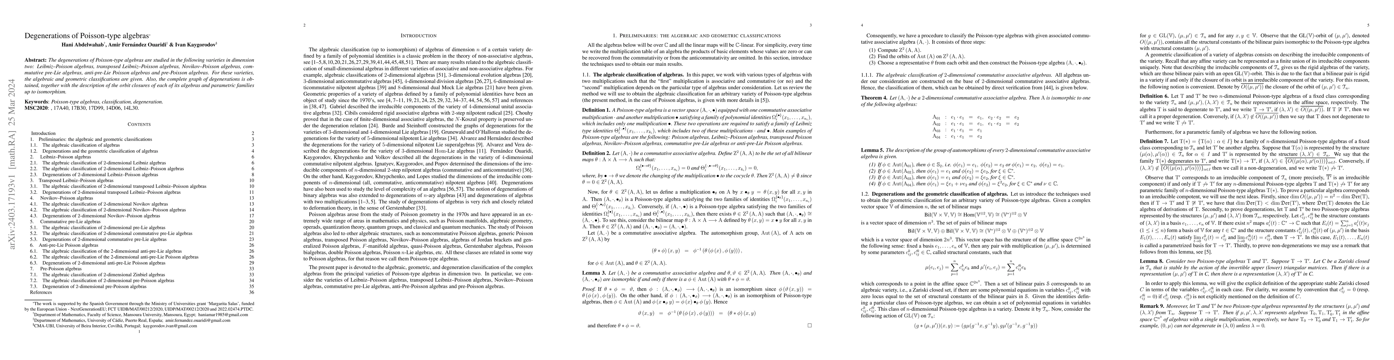 Thumbnail for Degenerations of Poisson-type algebras