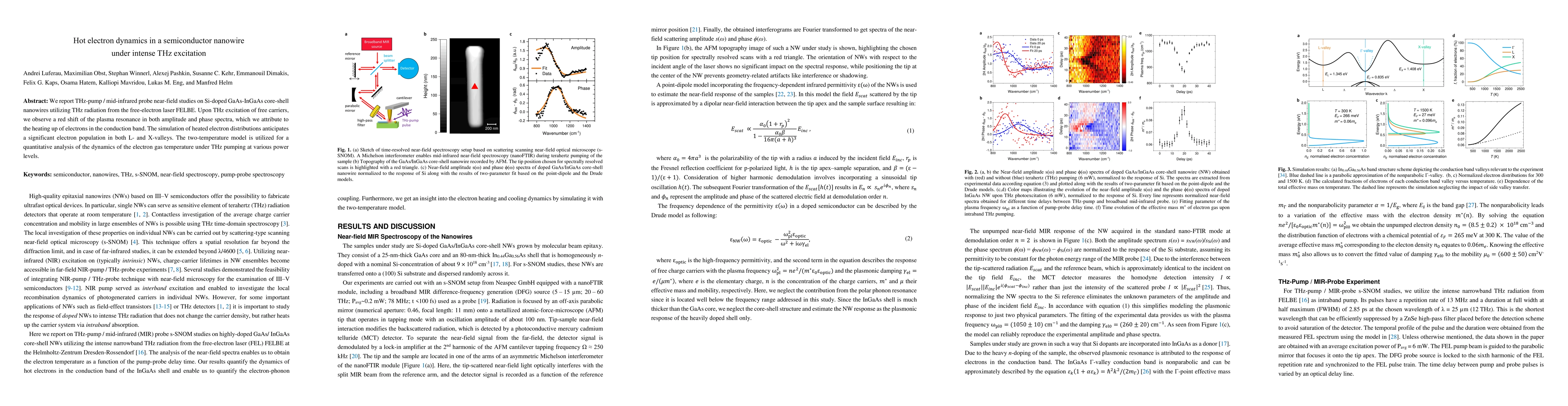 Thumbnail for Hot electron dynamics in a semiconductor nanowire under intense THz
  excitation