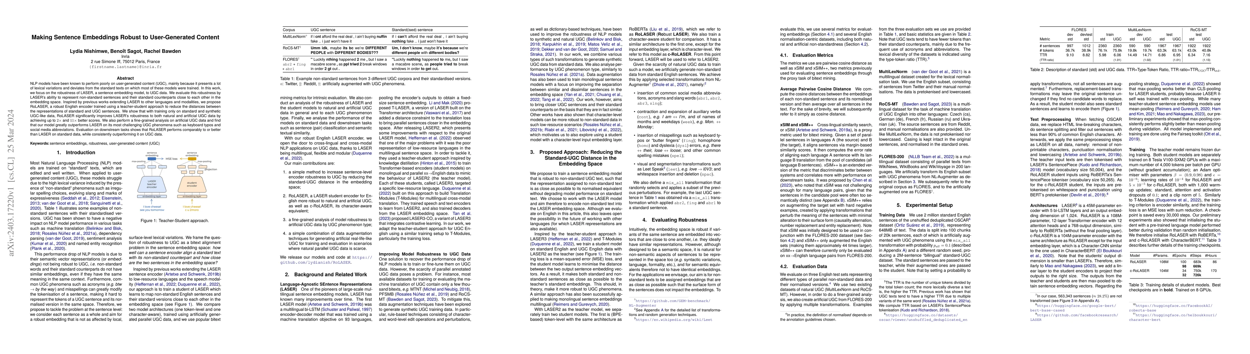 Thumbnail for Making Sentence Embeddings Robust to User-Generated Content