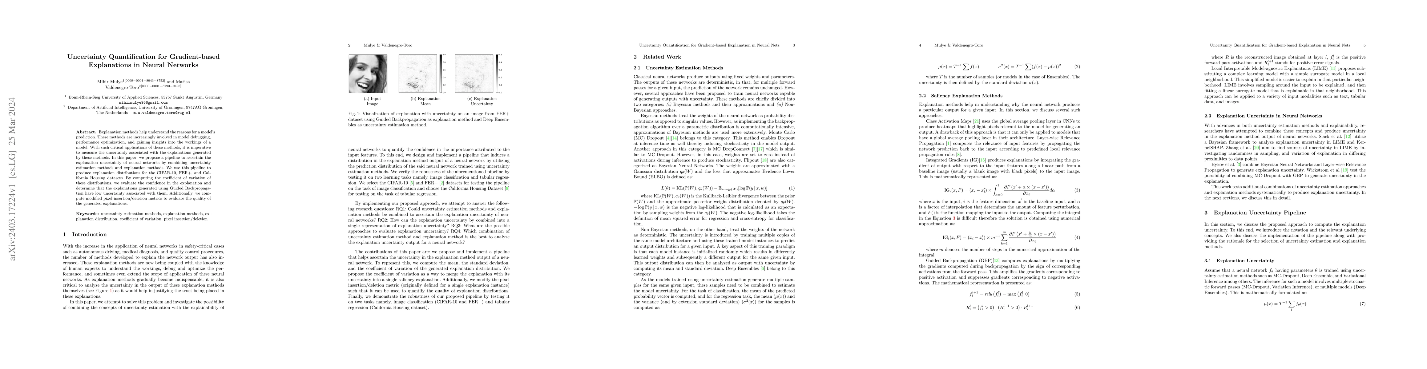 Thumbnail for Uncertainty Quantification for Gradient-based Explanations in Neural
  Networks