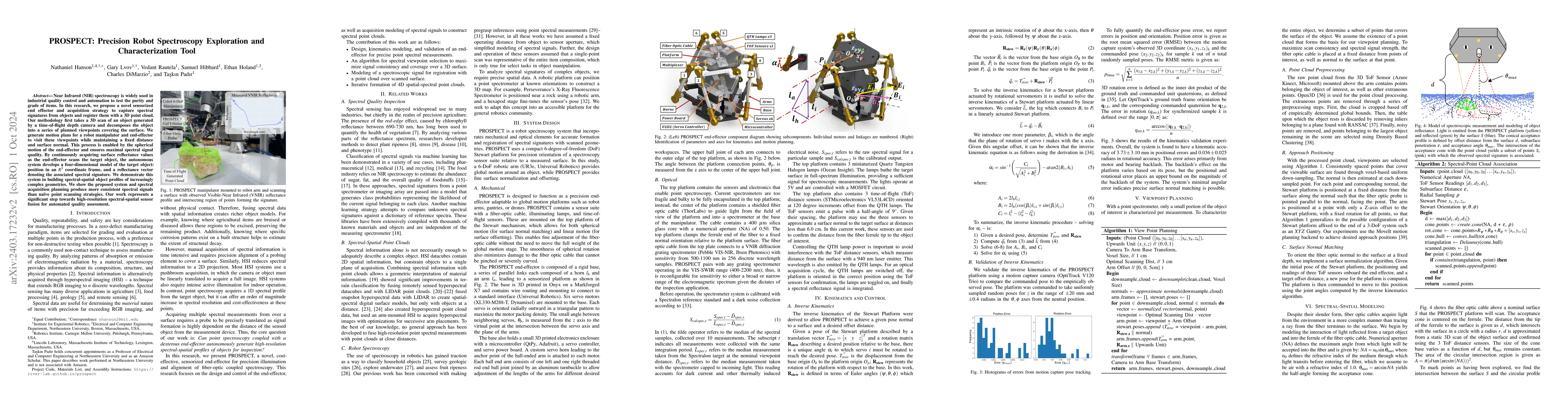 Thumbnail for PROSPECT: Precision Robot Spectroscopy Exploration and Characterization
  Tool