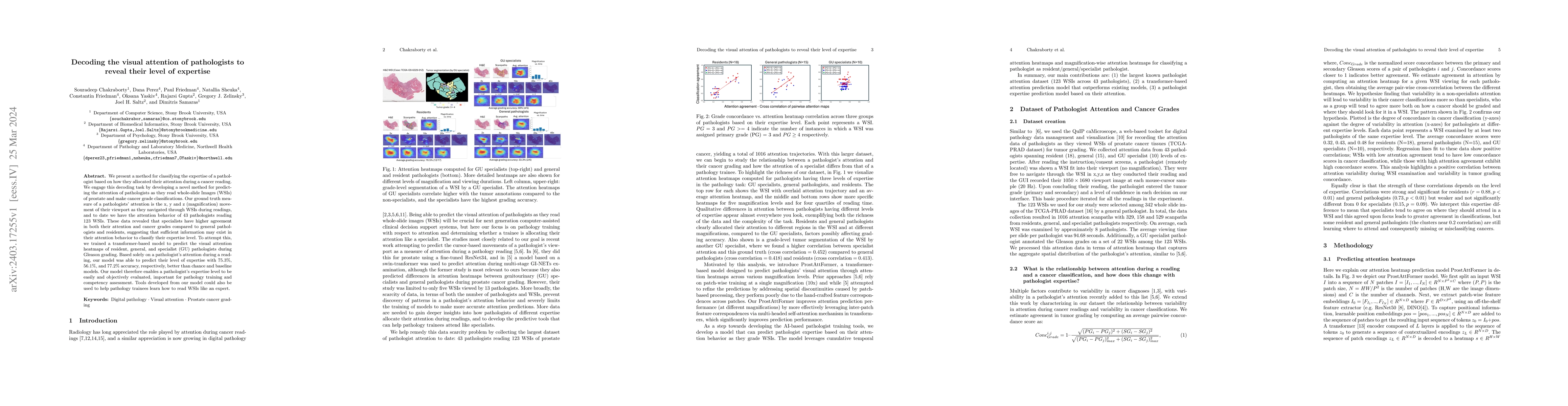 Thumbnail for Decoding the visual attention of pathologists to reveal their level of
  expertise