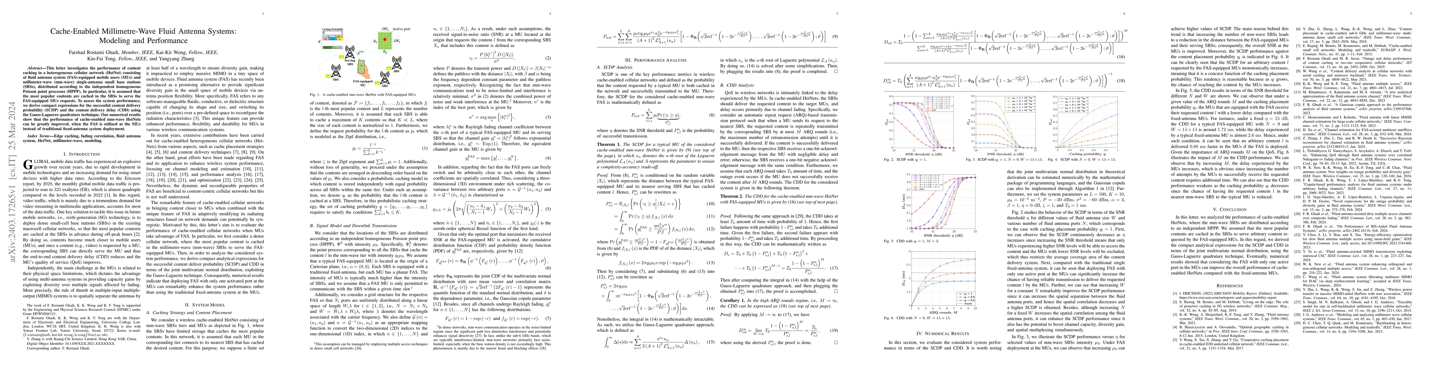 Thumbnail for Cache-Enabled Millimetre-Wave Fluid Antenna Systems: Modeling and
  Performance