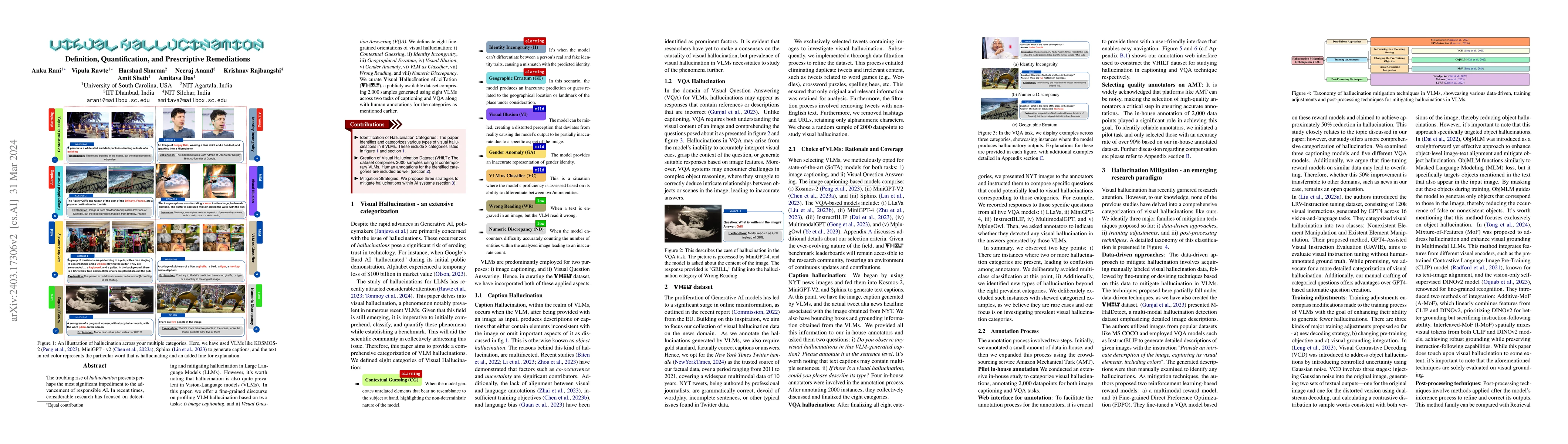Thumbnail for Visual Hallucination: Definition, Quantification, and Prescriptive
  Remediations
