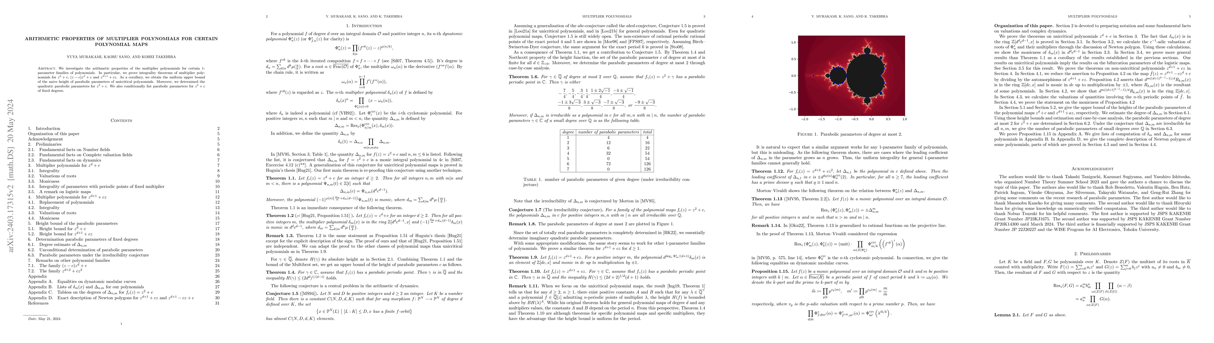Thumbnail for Arithmetic properties of multiplier polynomials for certain polynomial
  maps