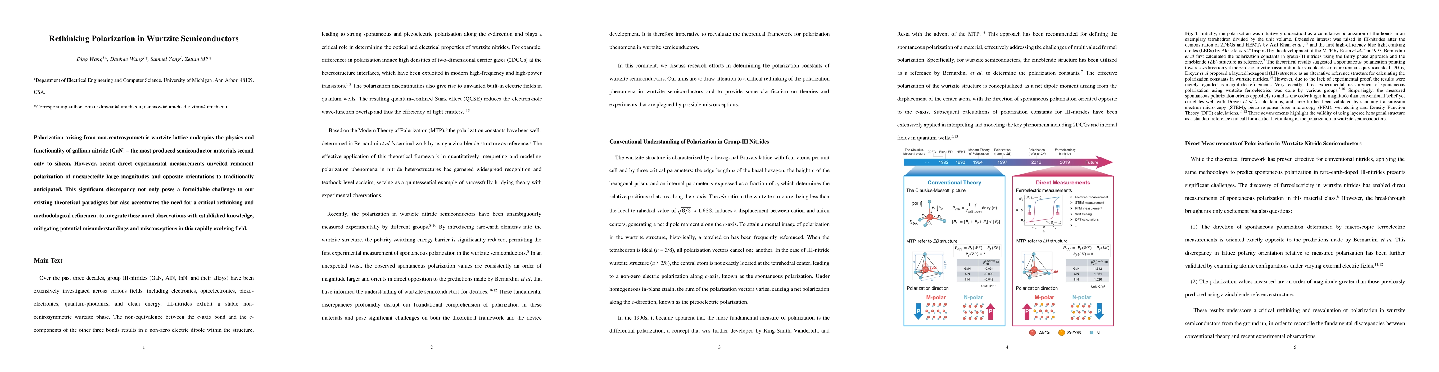 Thumbnail for Rethinking Polarization in Wurtzite Semiconductors