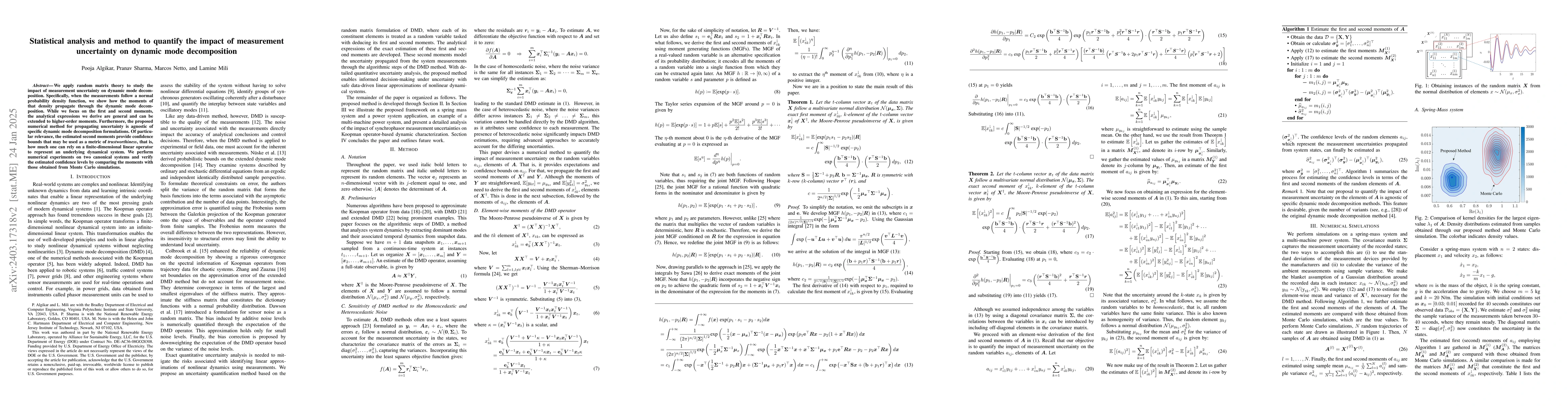 Thumbnail for Statistical analysis and method to propagate the impact of measurement
  uncertainty on dynamic mode decomposition