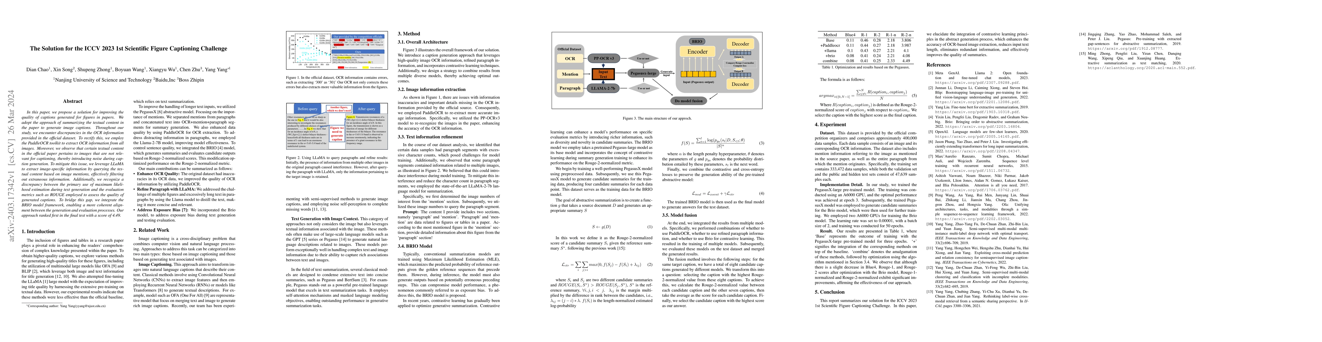 Thumbnail for The Solution for the ICCV 2023 1st Scientific Figure Captioning
  Challenge